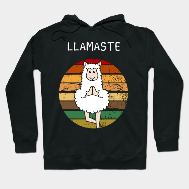 Llamaste Yoga Llama, Fitness Llamas Lover Gift Hoodie by Jozka